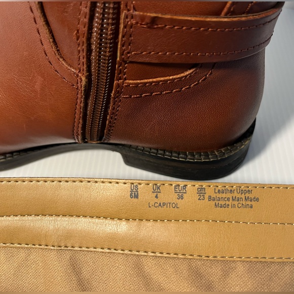 Franco Sarto Genuine Leather Upper Knee-High Boots US sz 6 Color: Cognac - Picture 11 of 14